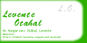 levente otahal business card